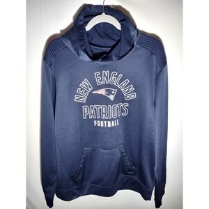 New England Patriots Football Hoodie Adult XL Navy Blue Pullover Sweatshirt